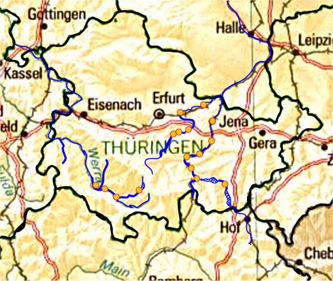Vliegvissen in Duitsland - Th&uuml;ringen