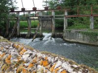 Sluisje bij de camping
